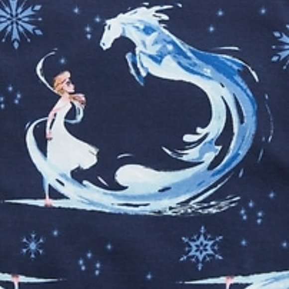 Baby GAP Organic Cotton Frozen Elsa and Water Horse Long Sleeve PJ Set - Picture 2 of 3